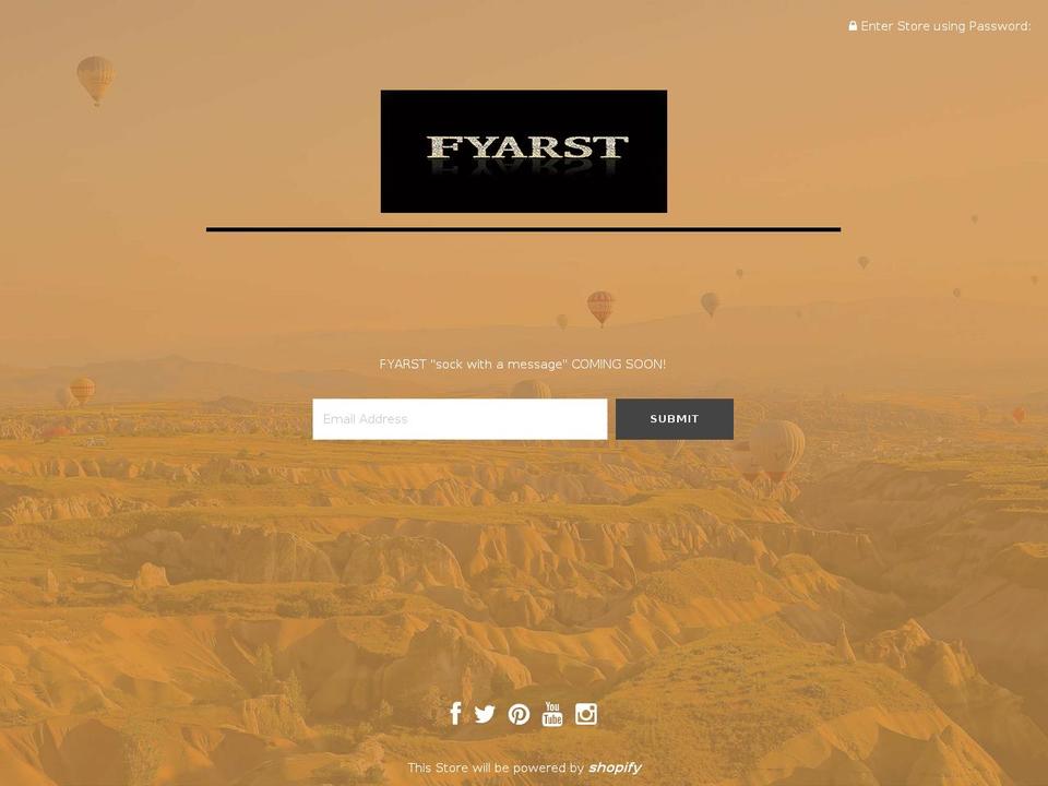 fyarst.com — Shopify storefront screenshot