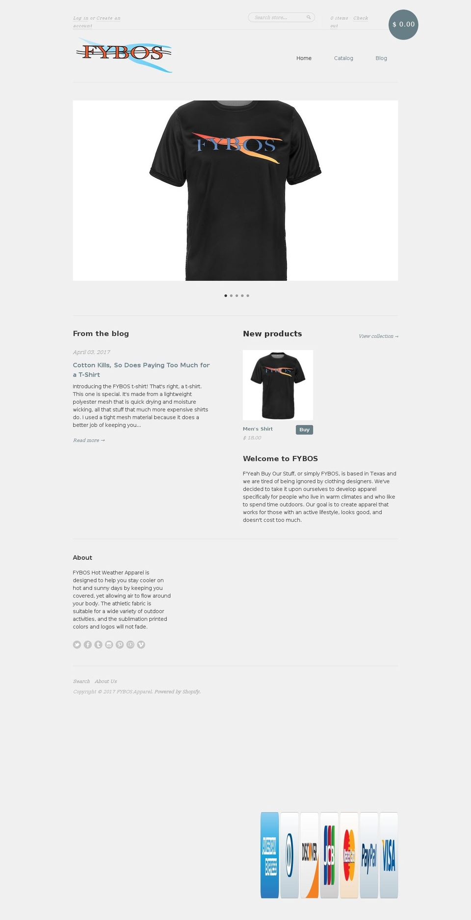 fybos.com shopify website screenshot