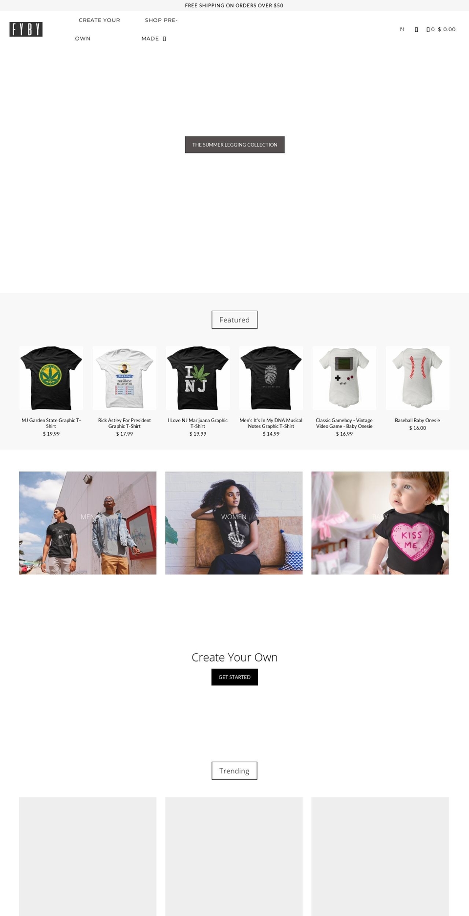 fyby.co shopify website screenshot