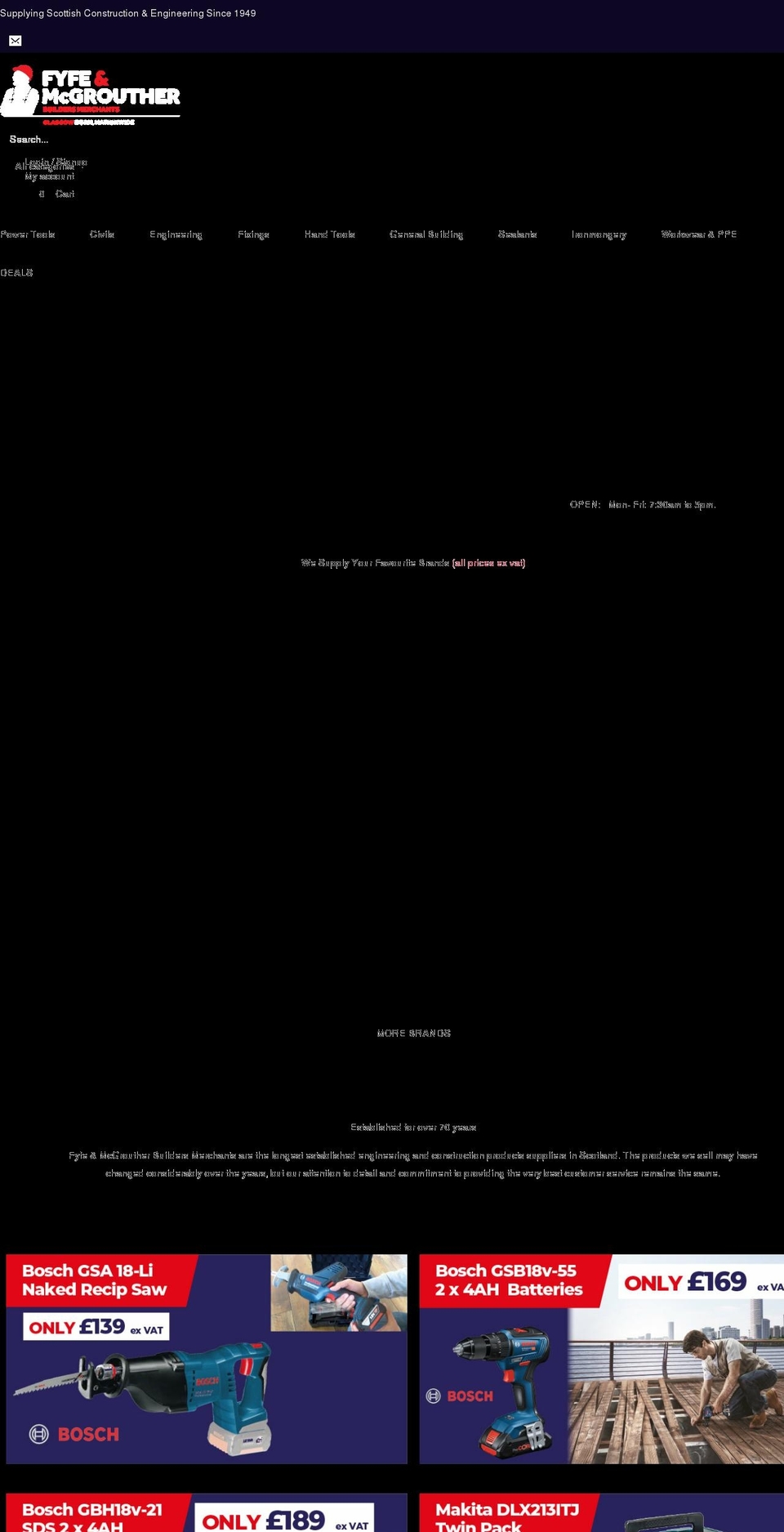 fyfeandmcgrouther.co.uk shopify website screenshot