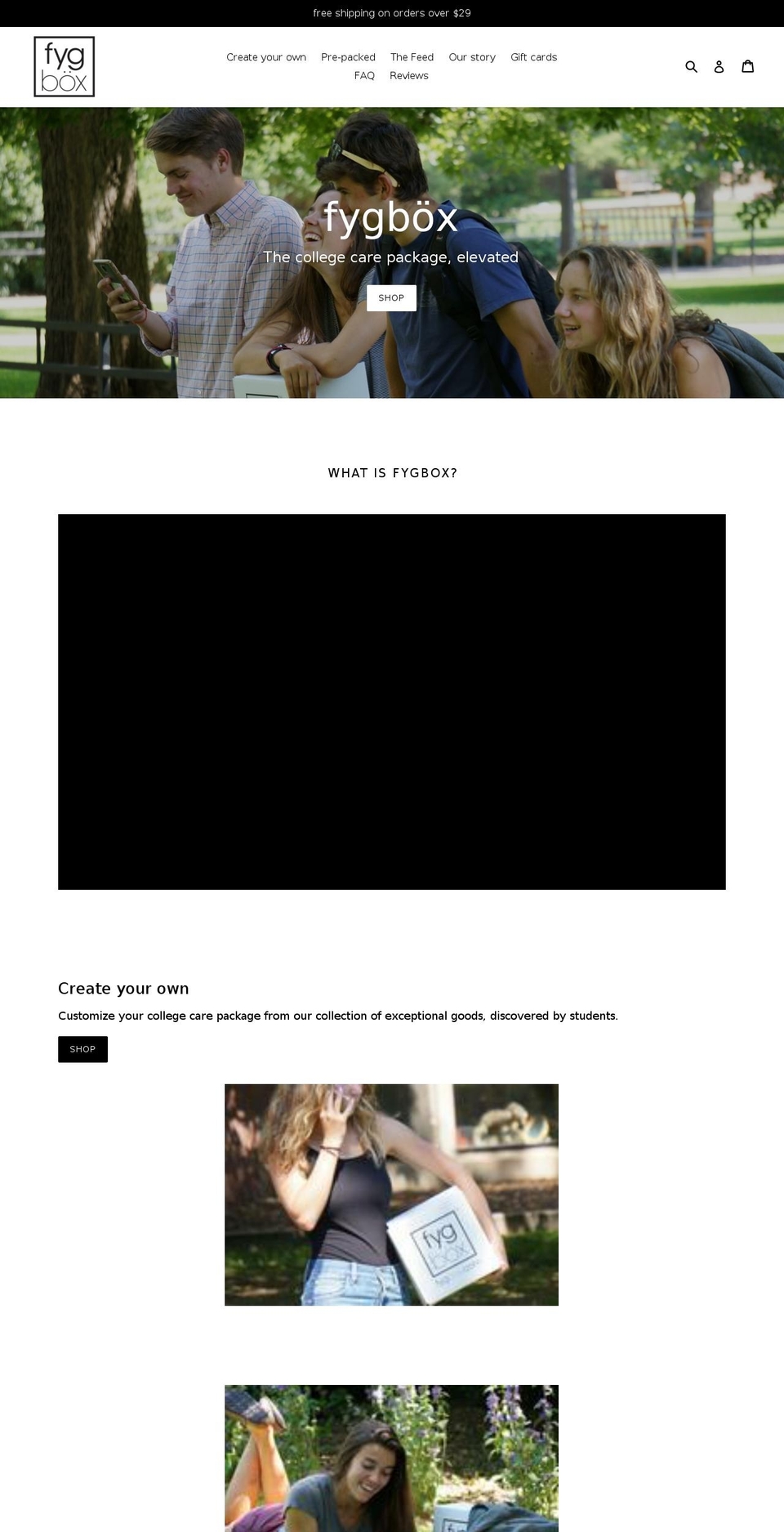 fygbox.com — Shopify storefront screenshot