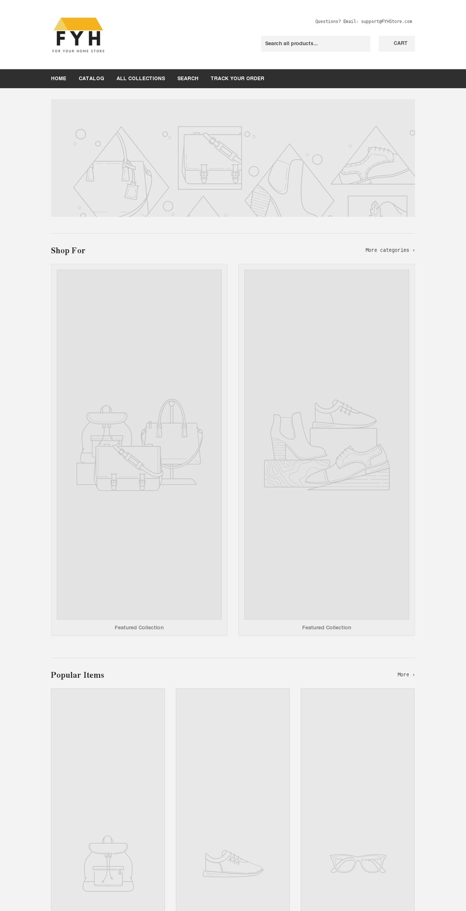 fyhstore.com shopify website screenshot