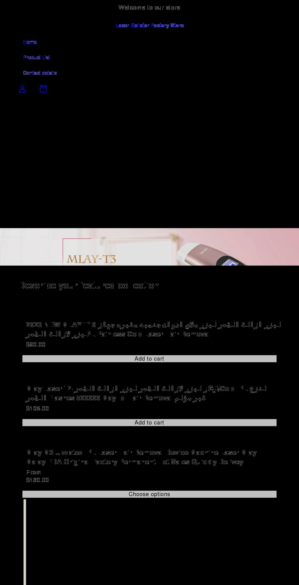 fyilaser.com shopify website screenshot