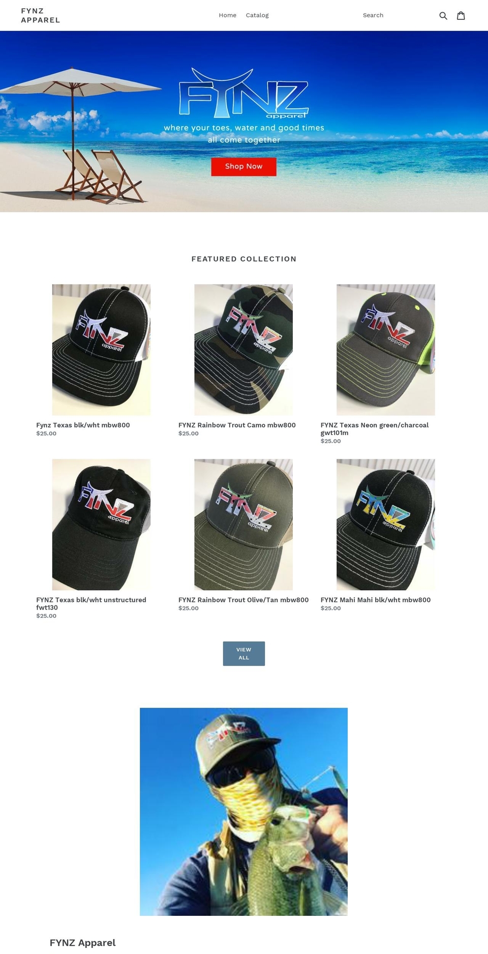 fynzapparel.com — Shopify storefront screenshot