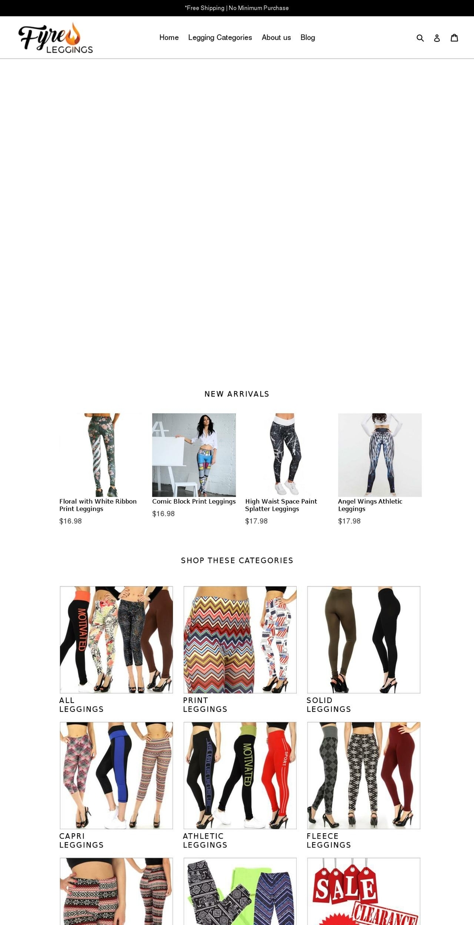 fyreleggings.com — Shopify storefront screenshot