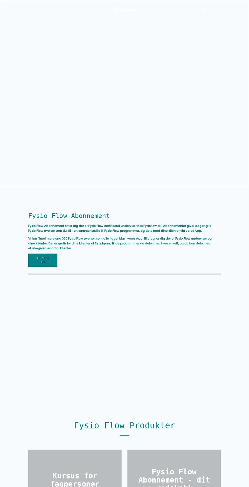 fysioflow.dk shopify website screenshot