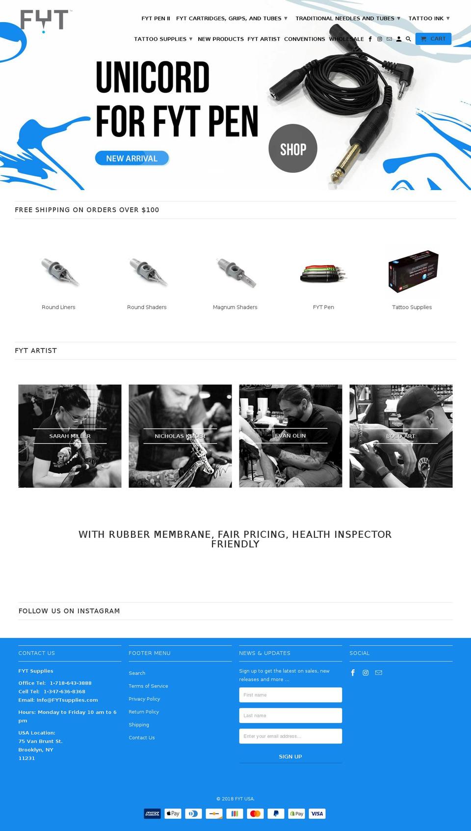 fytsupplies.com — Shopify storefront screenshot