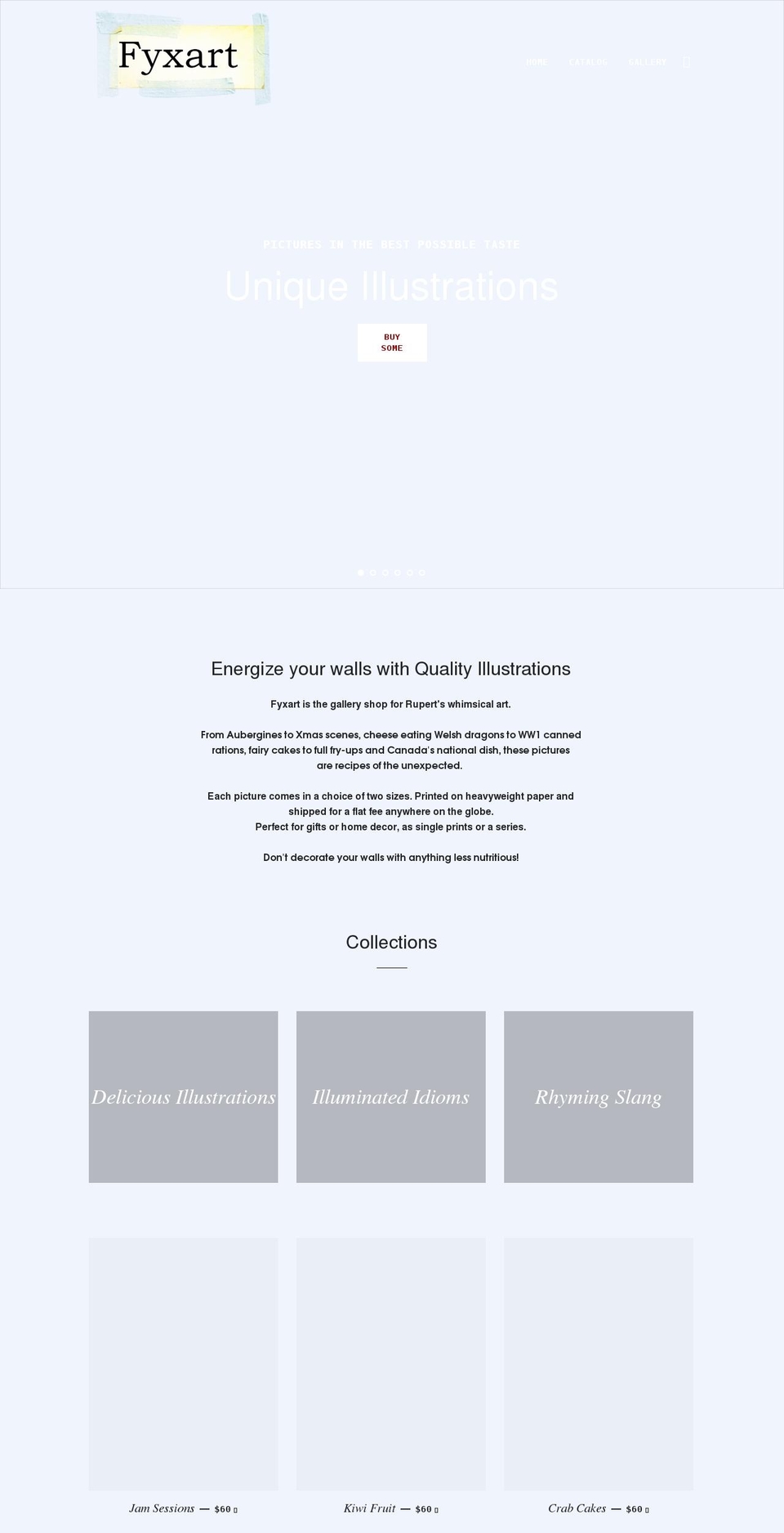 fyxart.com shopify website screenshot