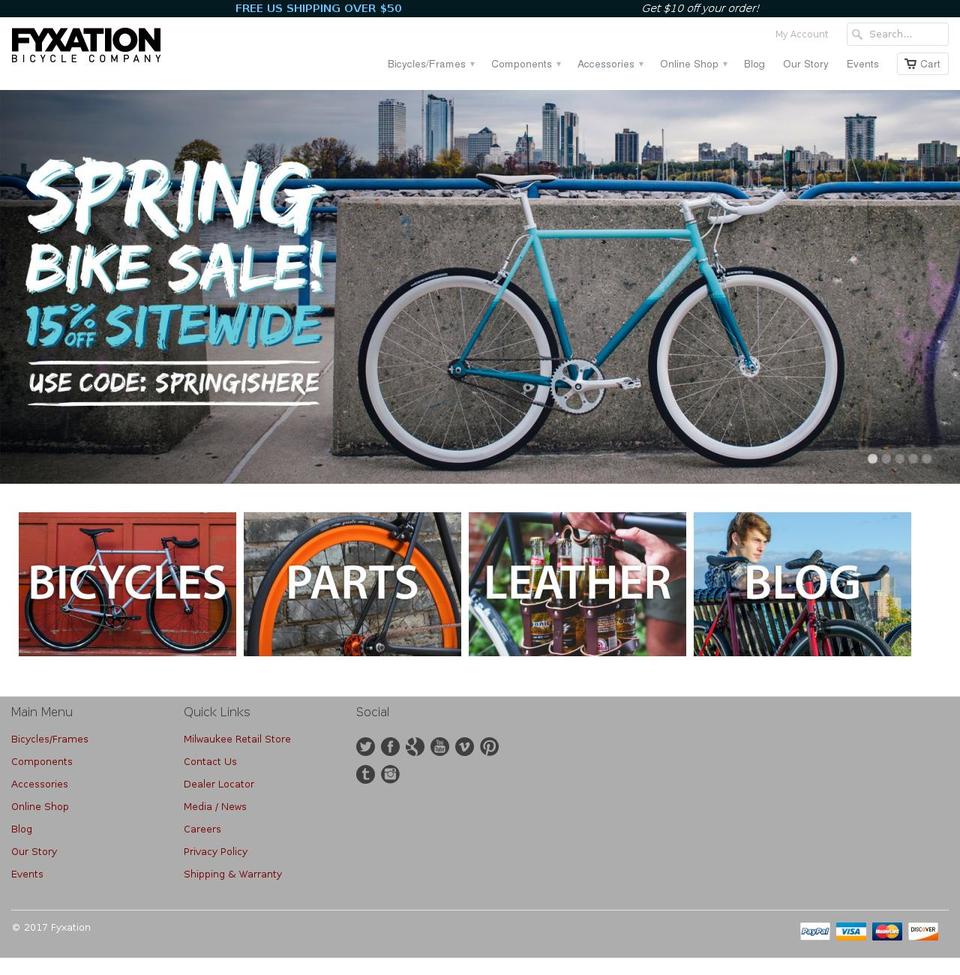 Streamline Shopify theme site example fyxation.com