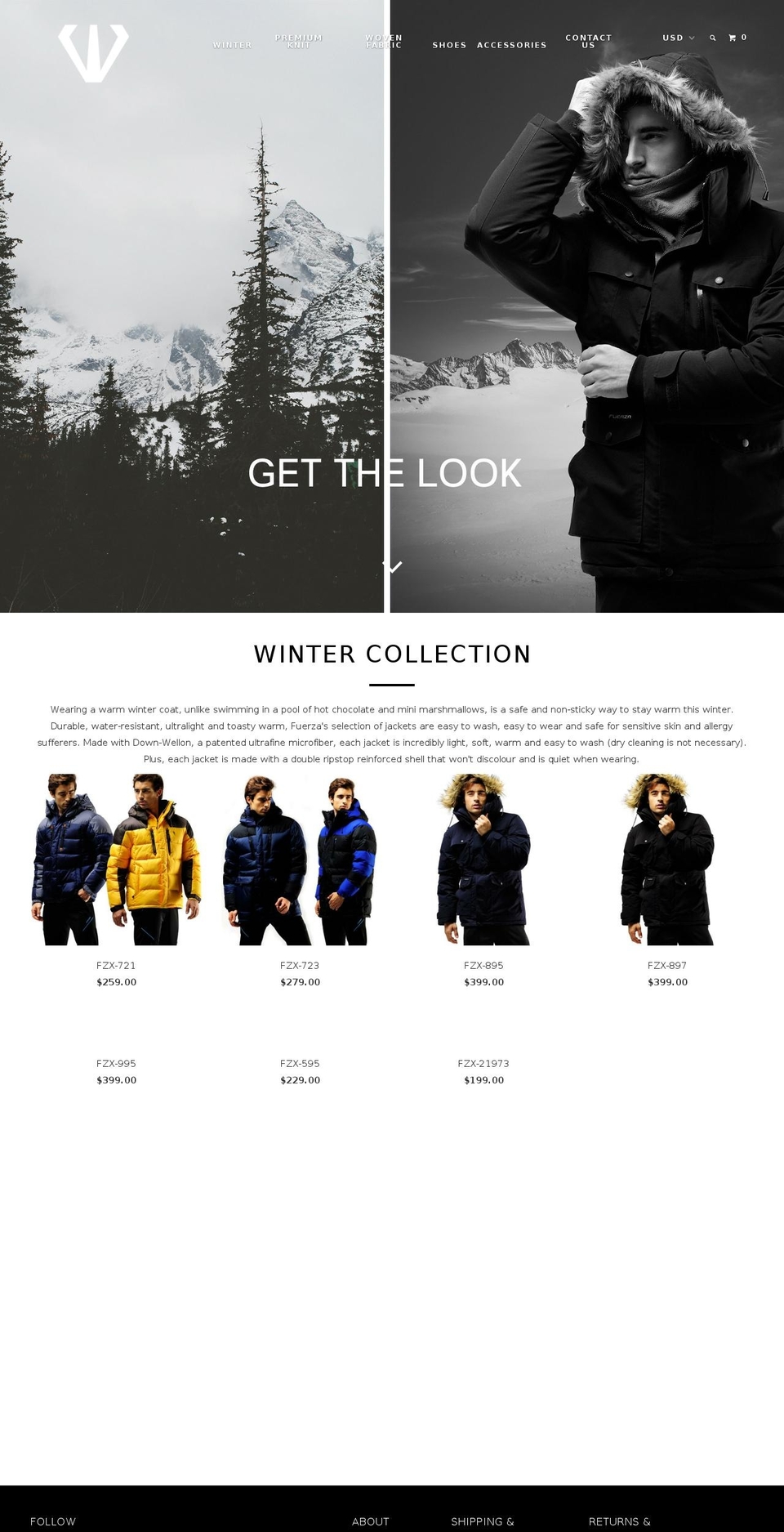 fzna2.com shopify website screenshot