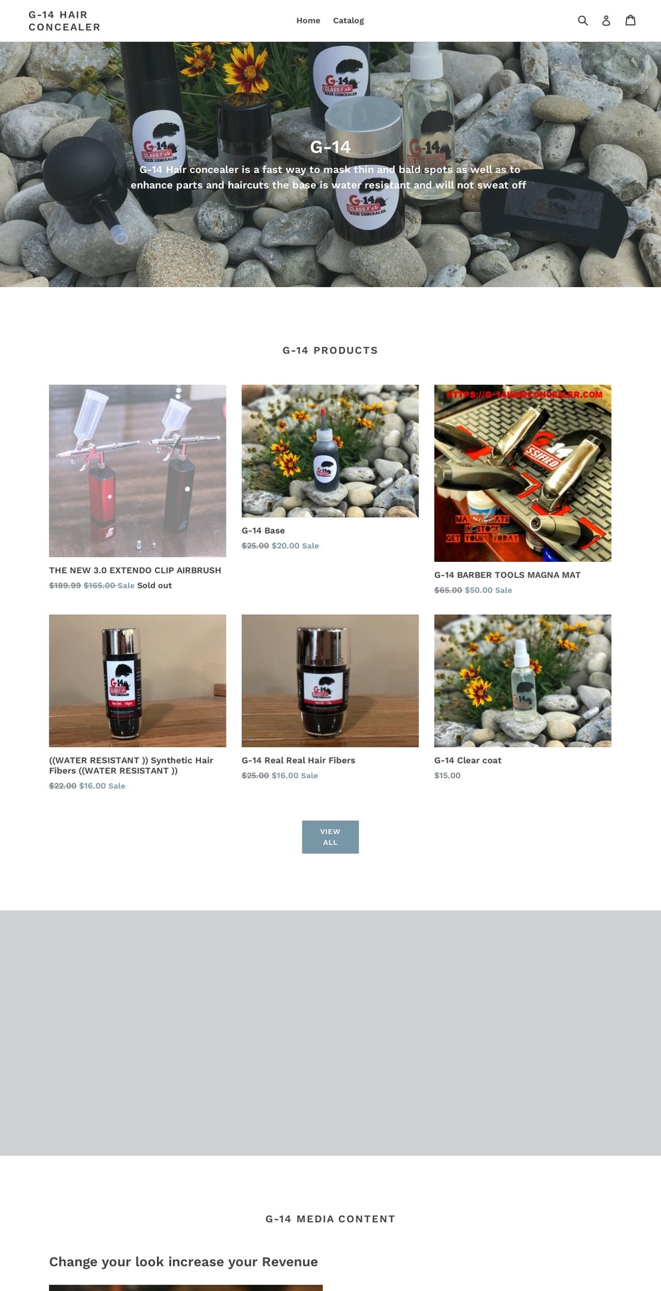 g-14hairconcealer.com shopify website screenshot