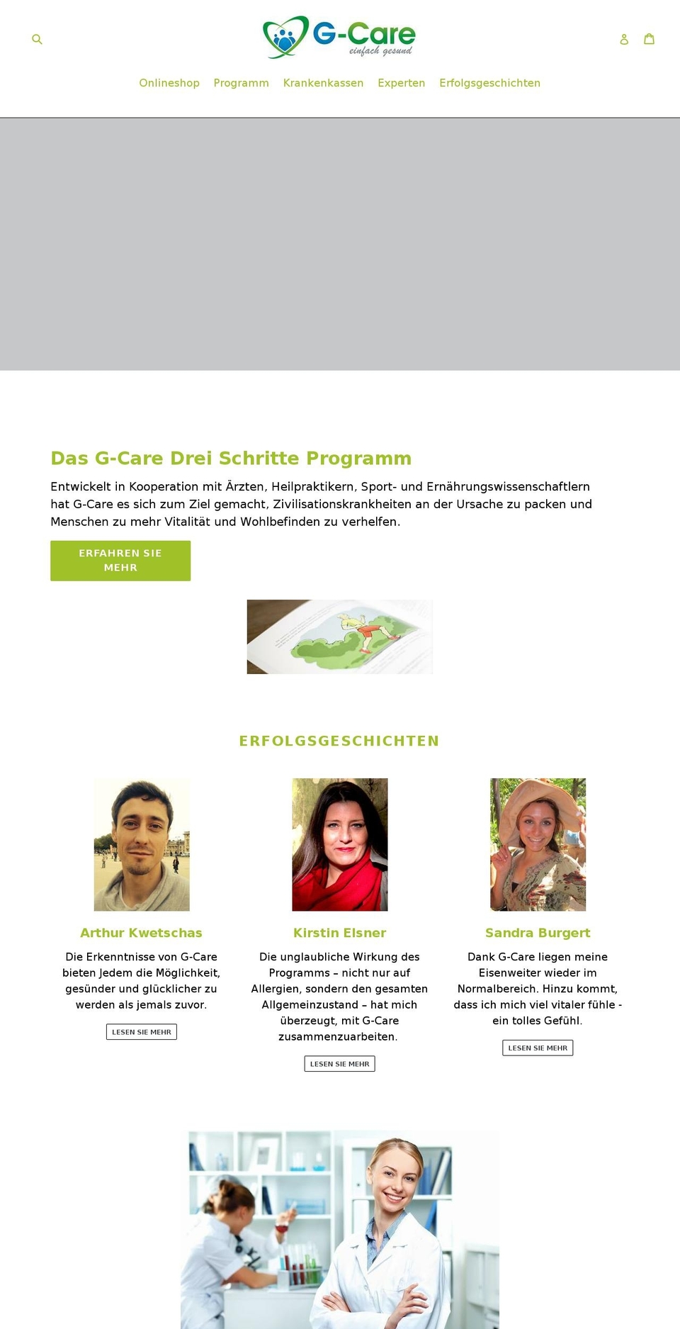 g-care.de shopify website screenshot