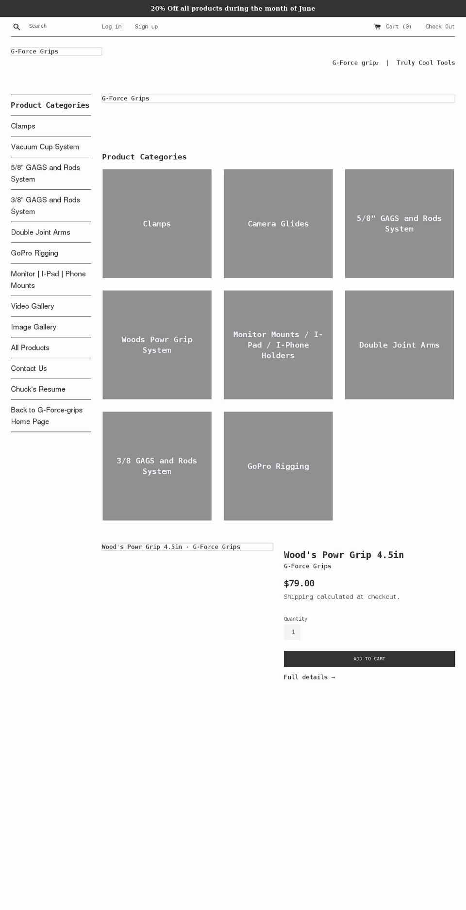 g-force-grips.myshopify.com shopify website screenshot