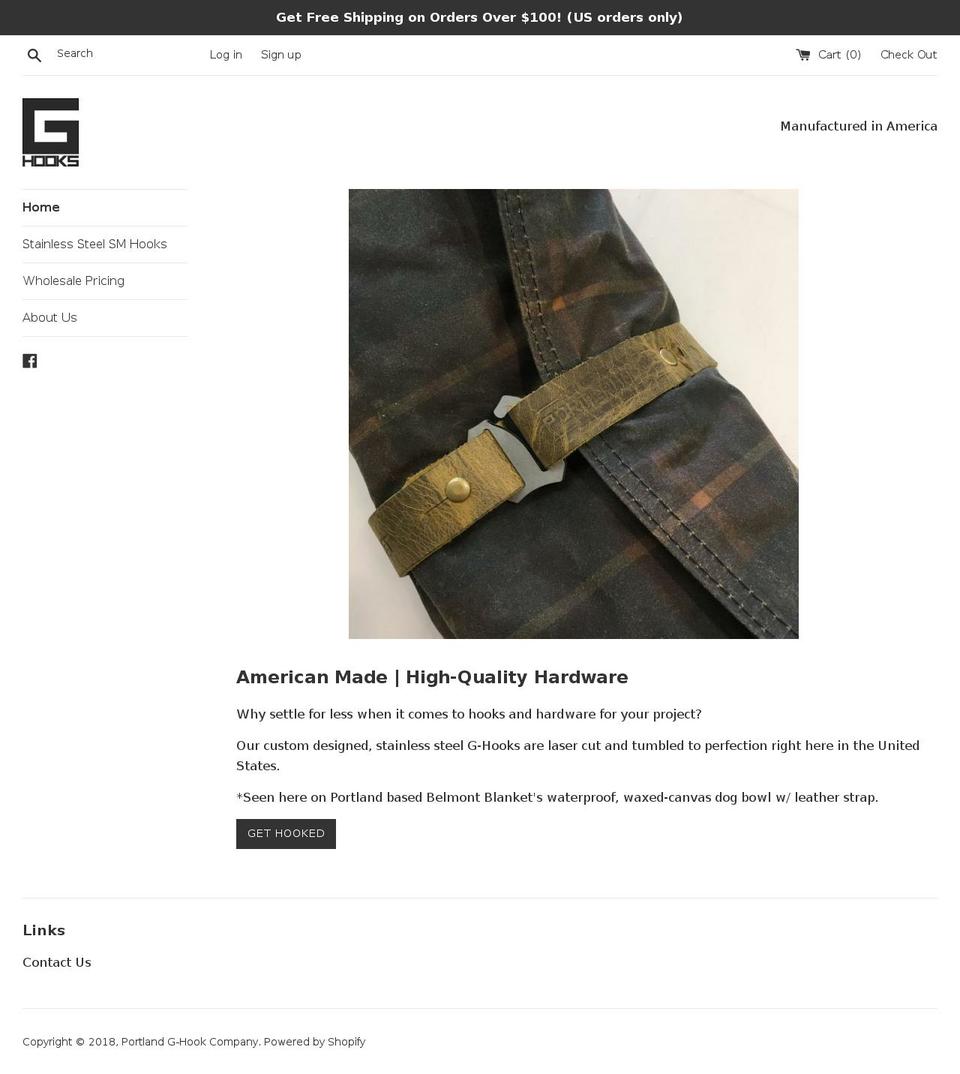 g-hooks.com shopify website screenshot