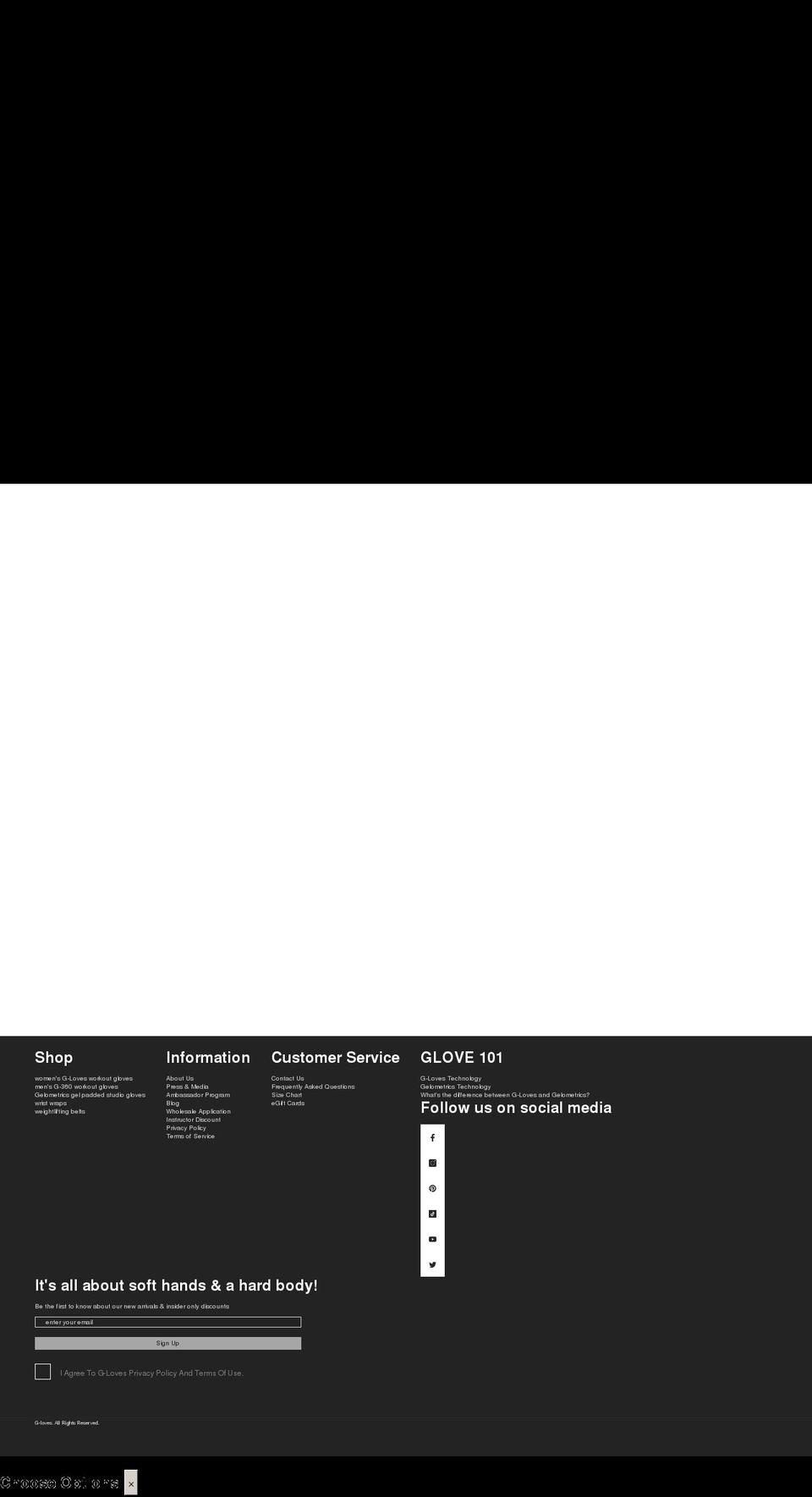 g-loves.com — Shopify storefront screenshot