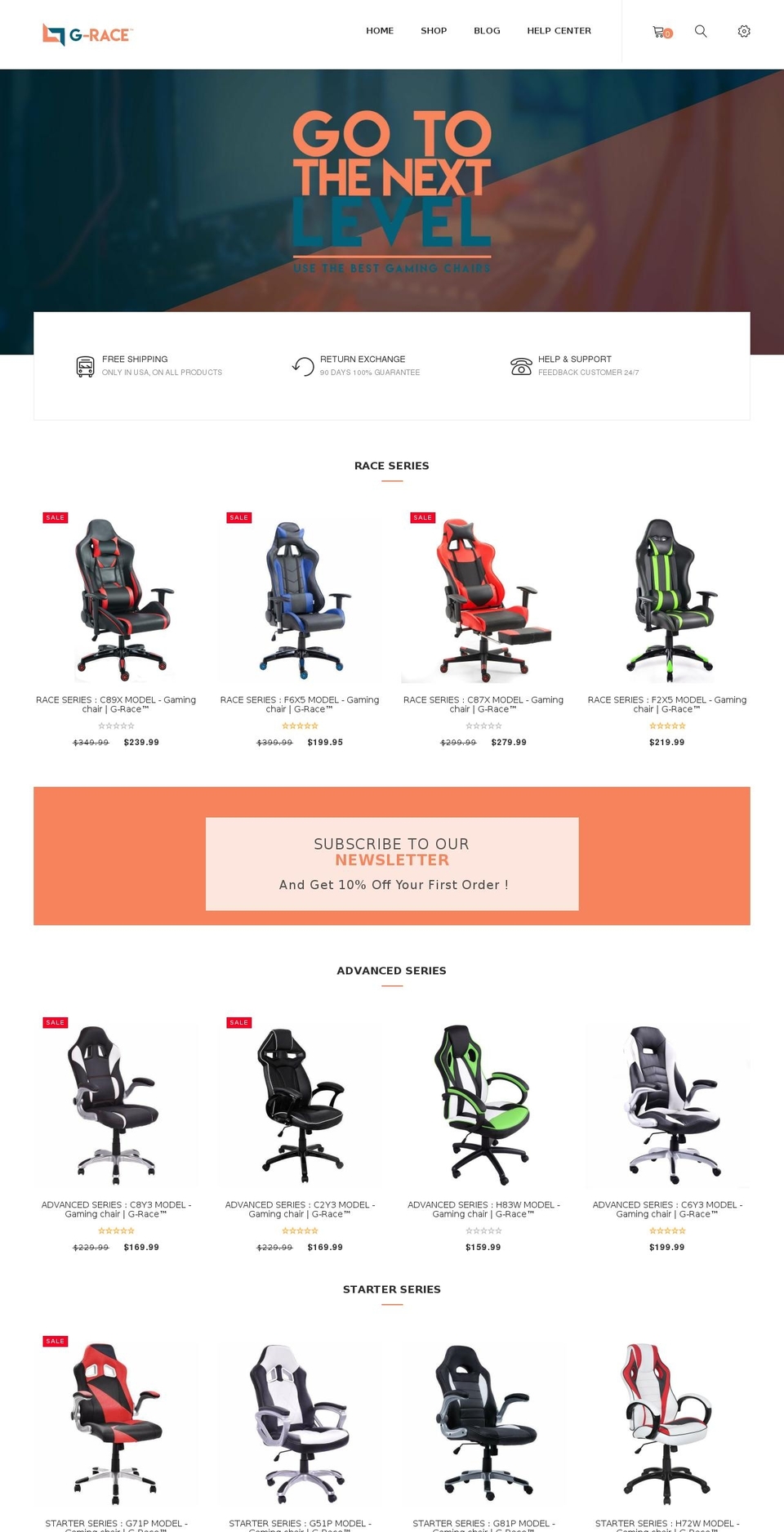 g-race.net shopify website screenshot