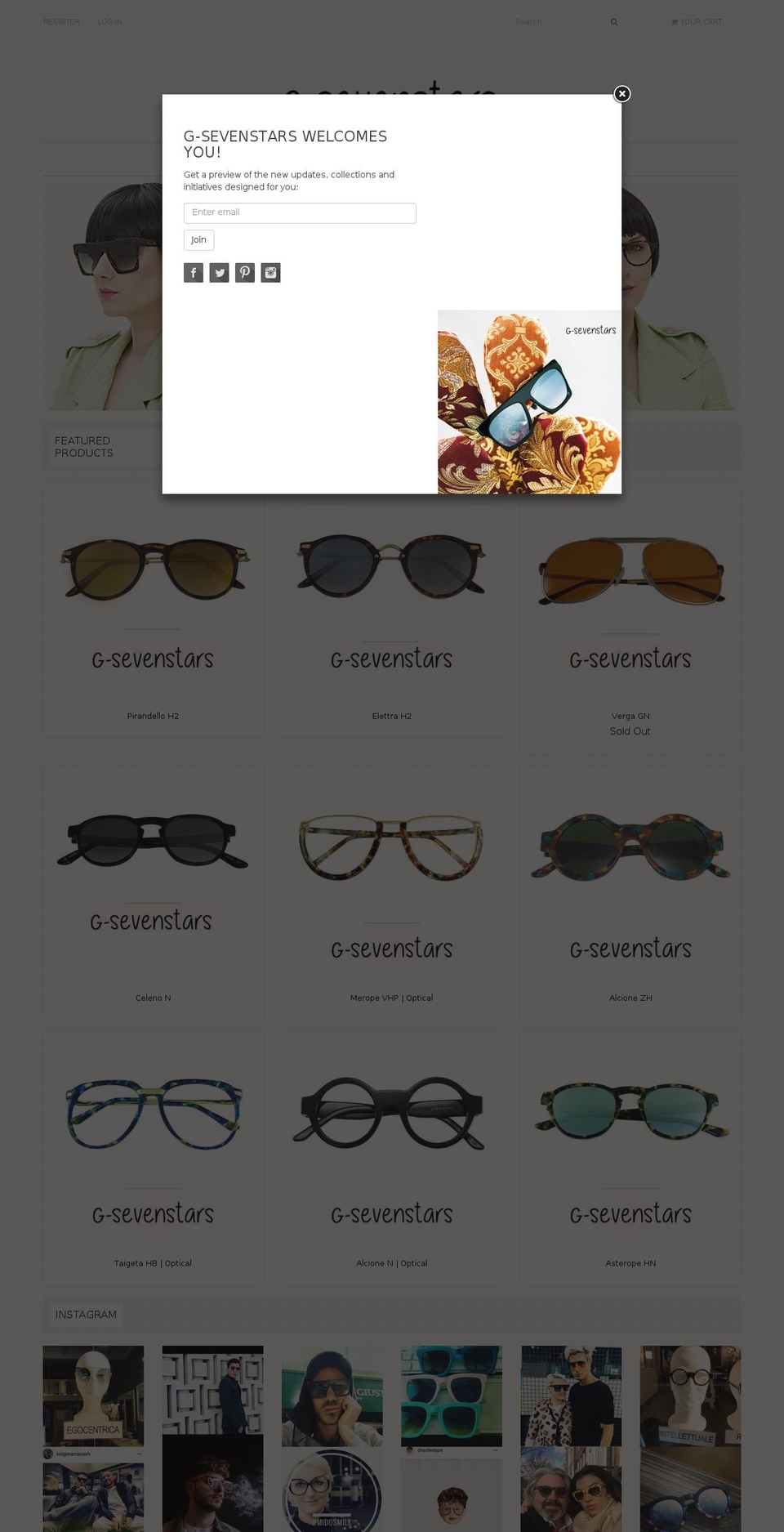 g-sevenstars.it shopify website screenshot