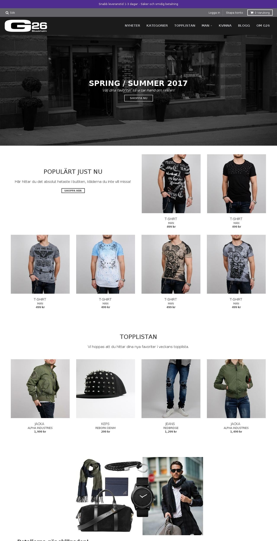 g26.se shopify website screenshot