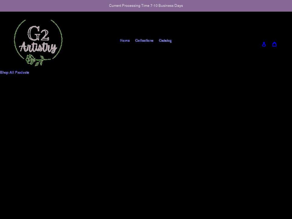 g2artistry.com shopify website screenshot