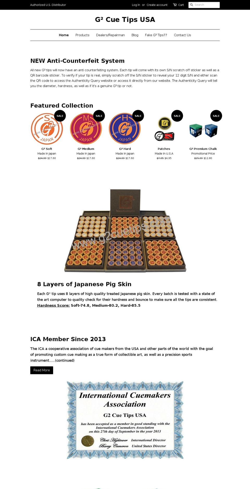 g2cuetips.com shopify website screenshot