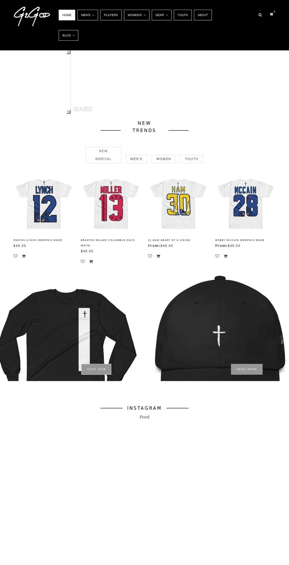 g2god.com shopify website screenshot