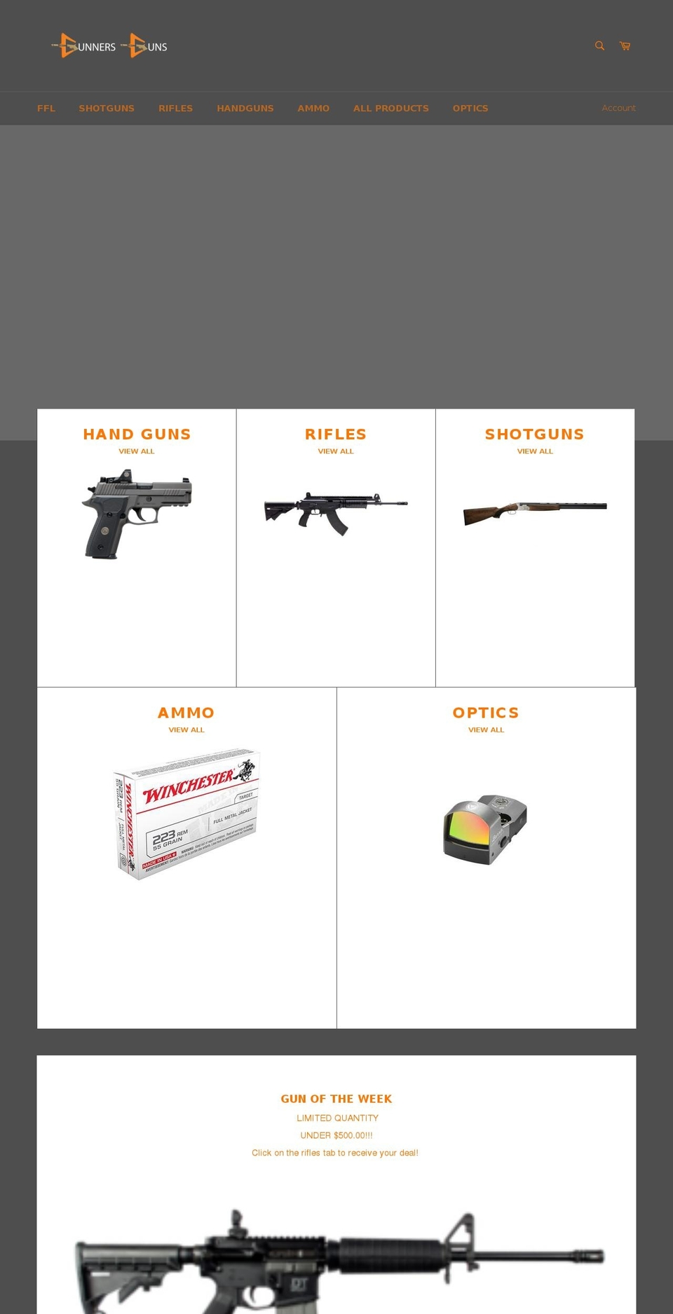 g2guns.com — Shopify storefront screenshot