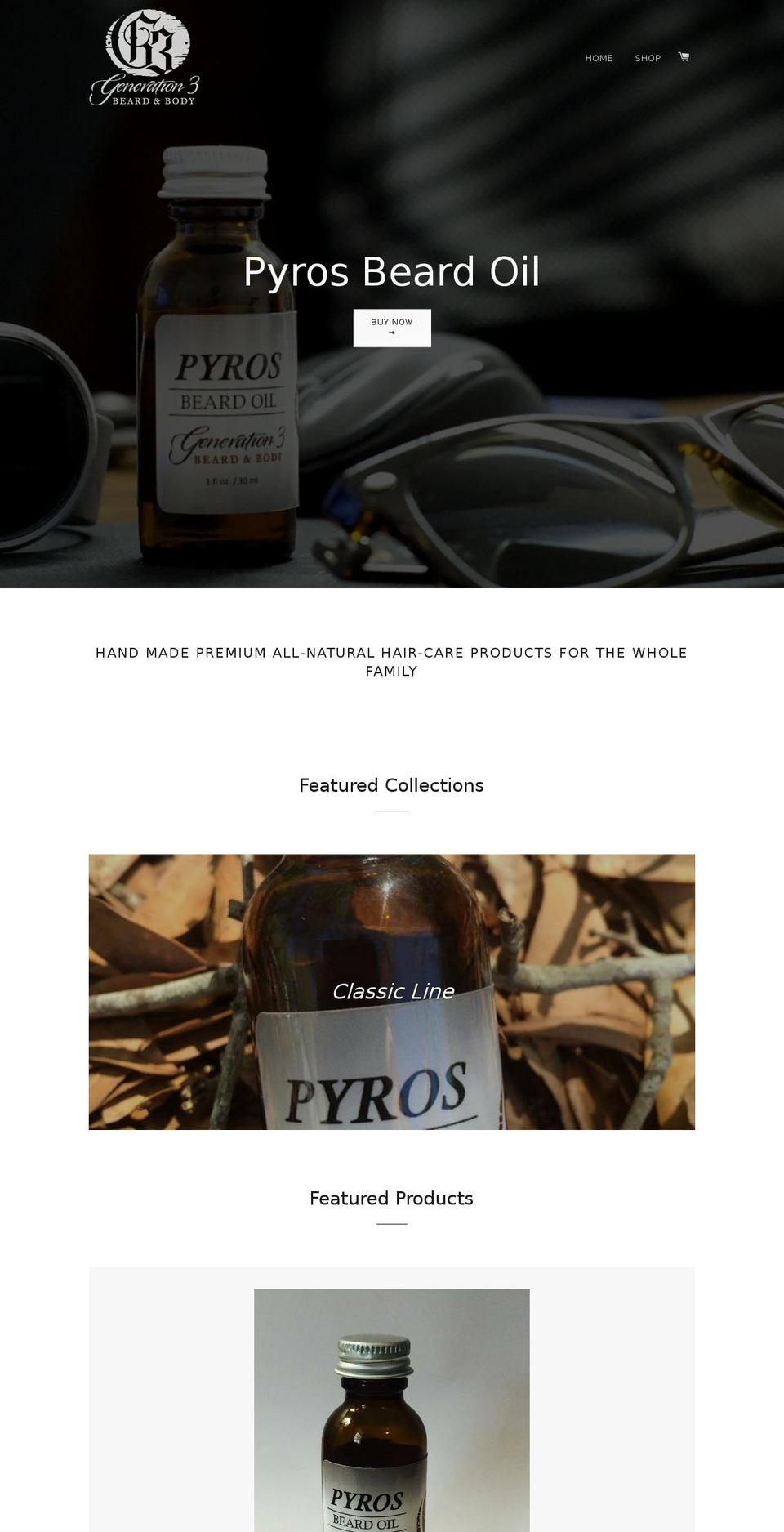 g3beardandbody.com shopify website screenshot