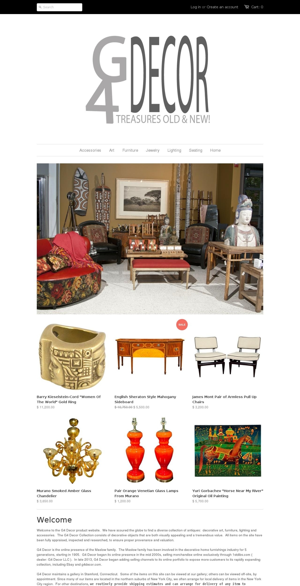 g4decor.com shopify website screenshot