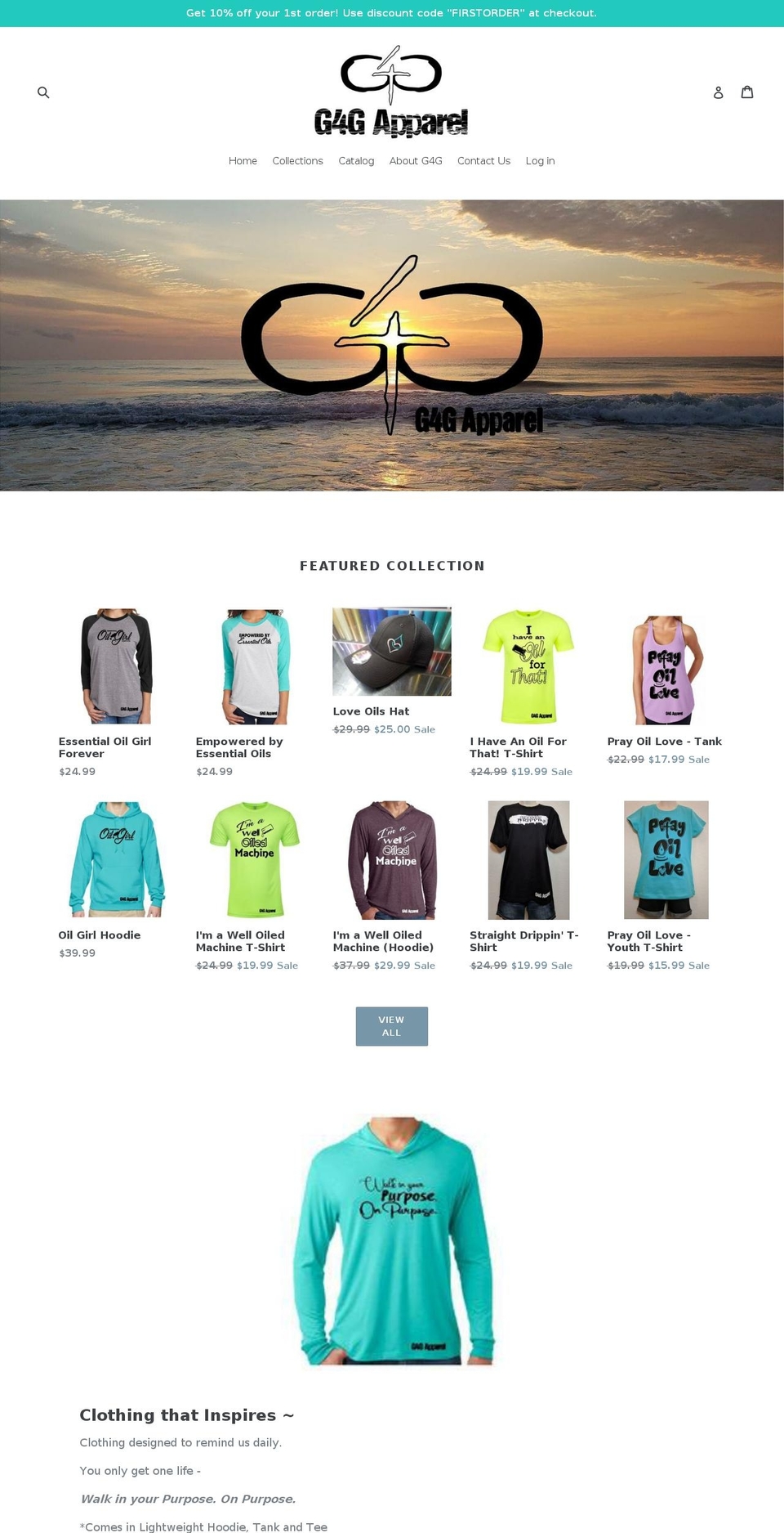 g4gapparel.com — Shopify storefront screenshot