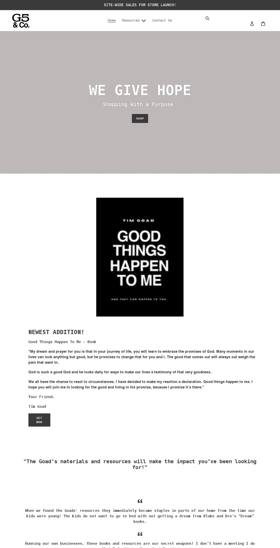 g5-co.com shopify website screenshot