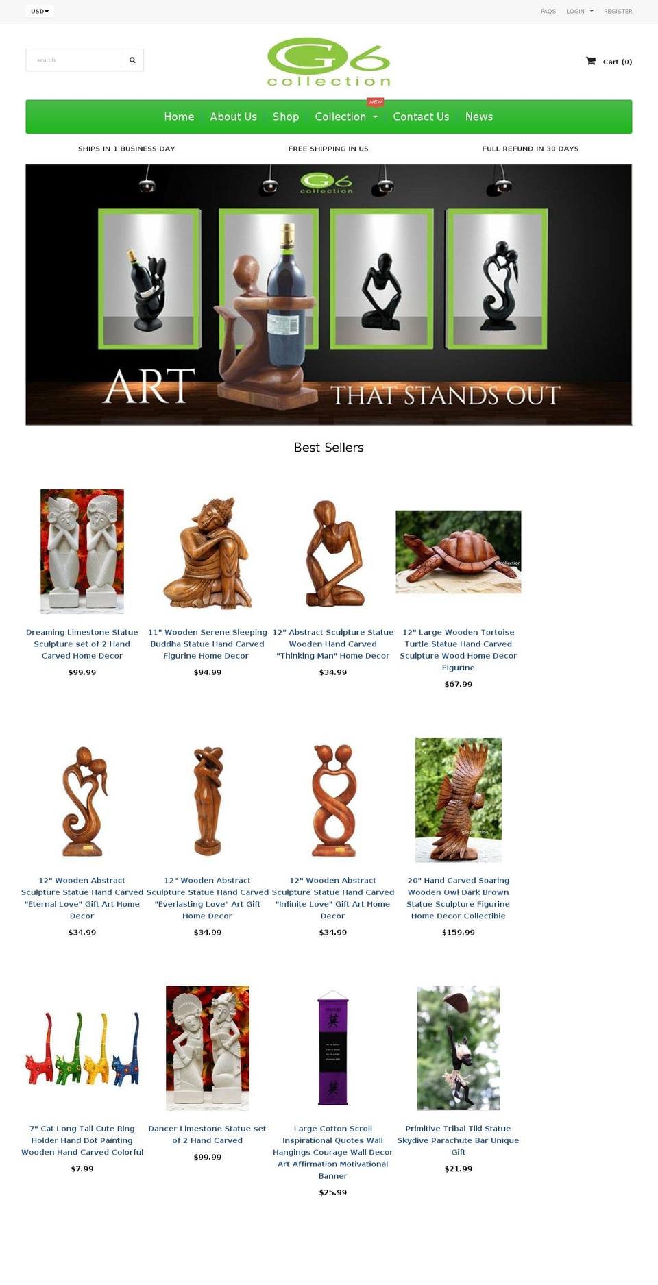 g6collection.com shopify website screenshot