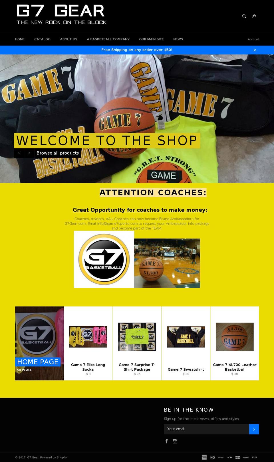 g7gear.com shopify website screenshot