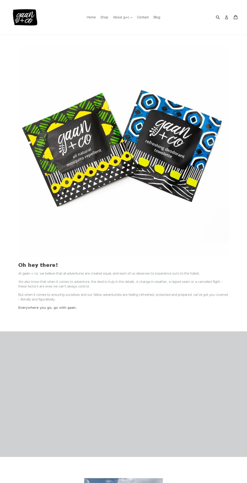 Jan2018-Launch Shopify theme site example gaan-co.com