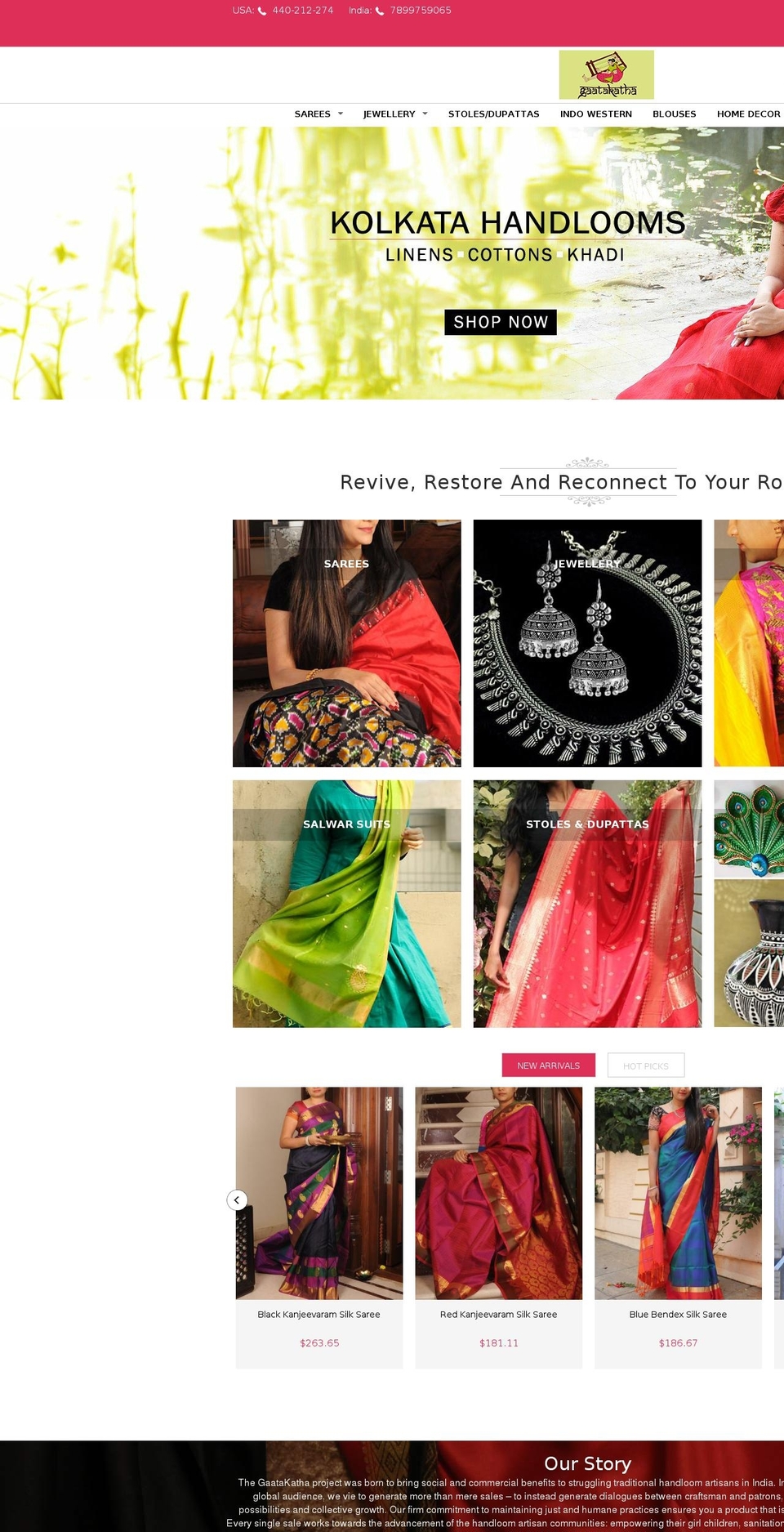 gaatakatha.com shopify website screenshot