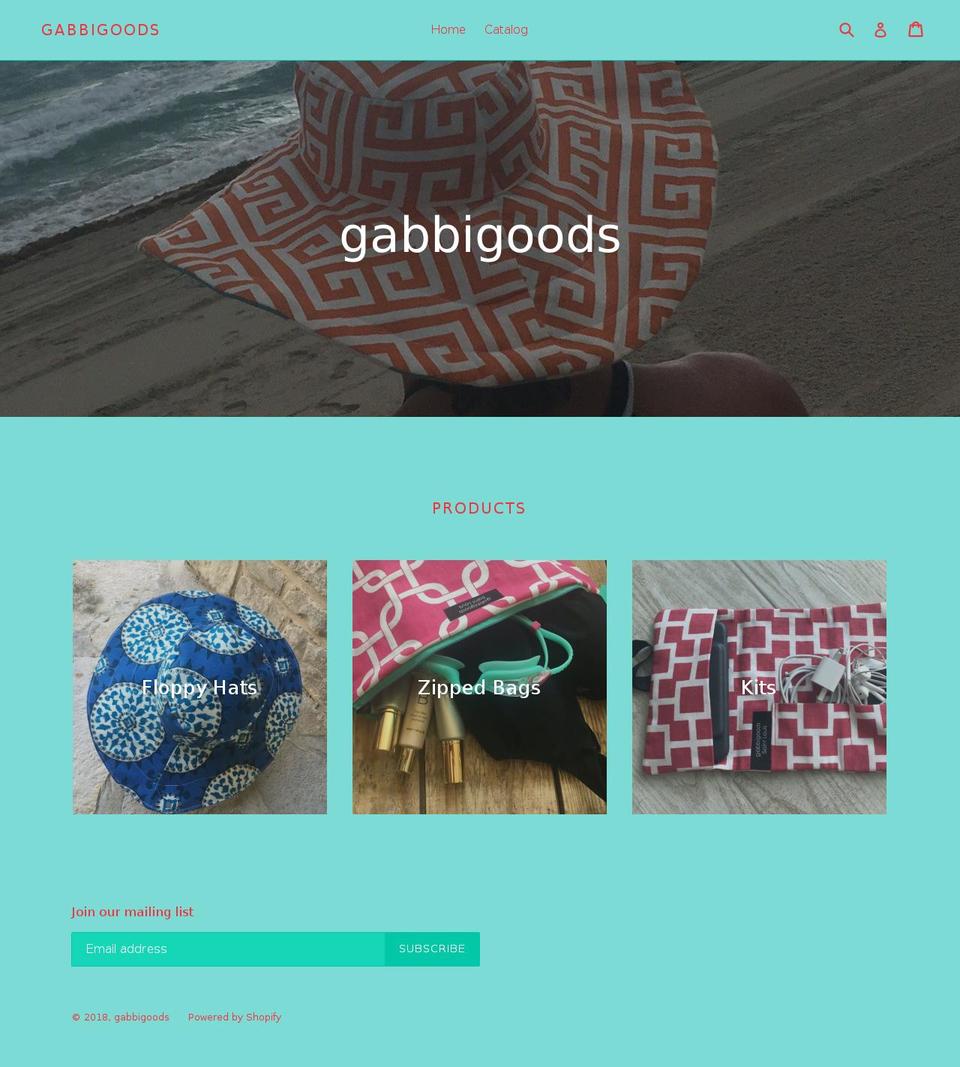 gabbigoods.com — Shopify storefront screenshot