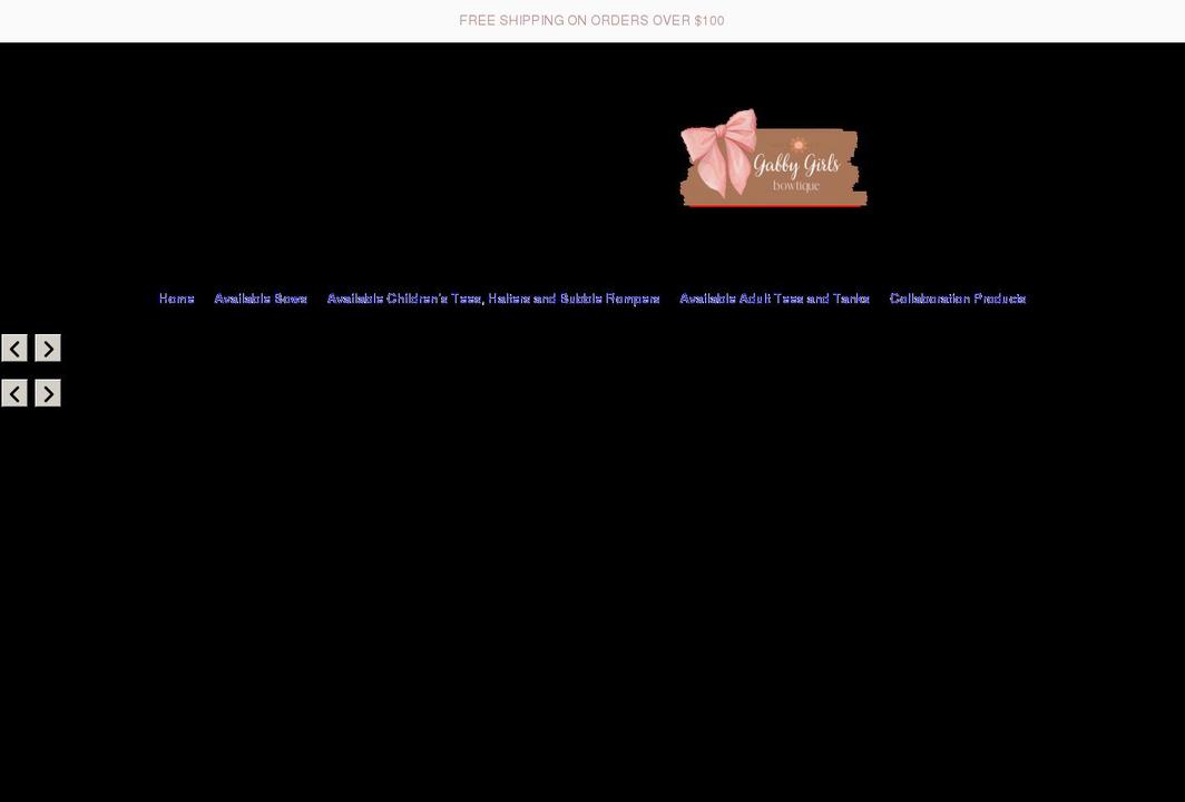gabbygirlsbowtique.com shopify website screenshot