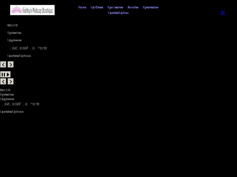gabbymakeupboutique.com shopify website screenshot