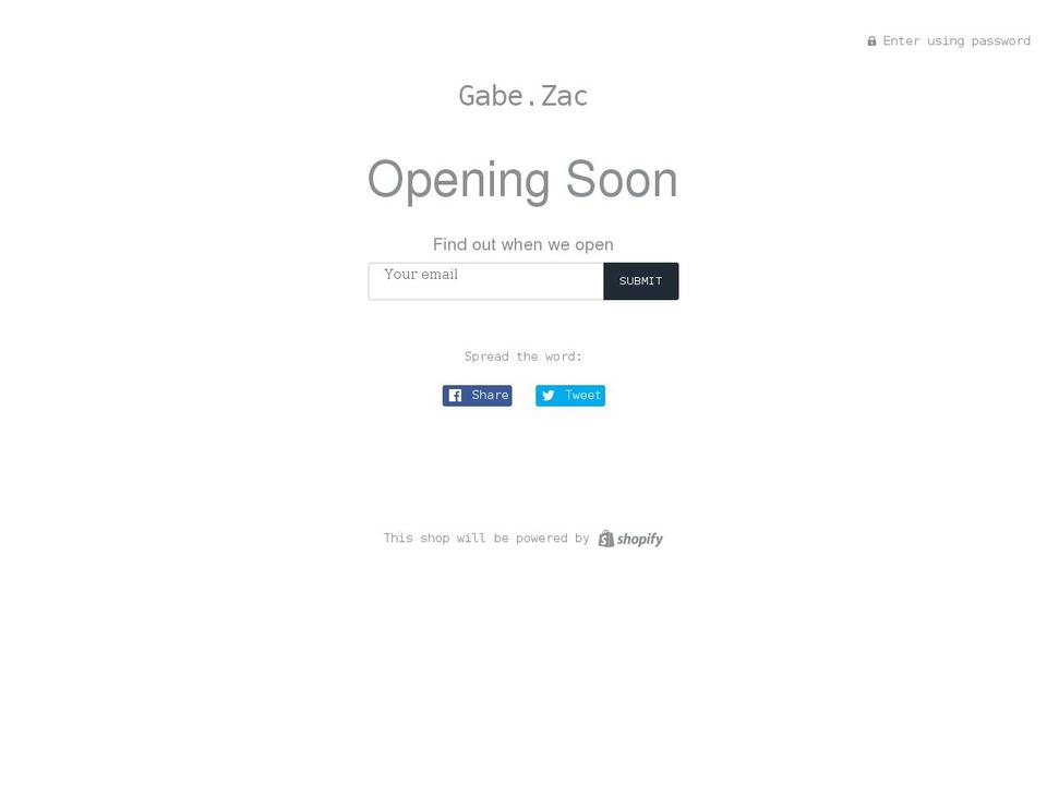 gabezac.com shopify website screenshot