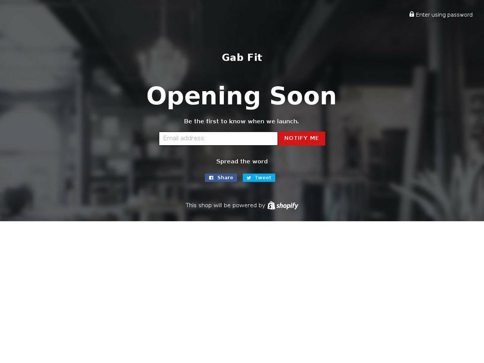 gabfit.com — Shopify storefront screenshot