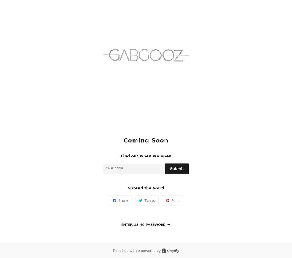 gabgooz.com — Shopify storefront screenshot