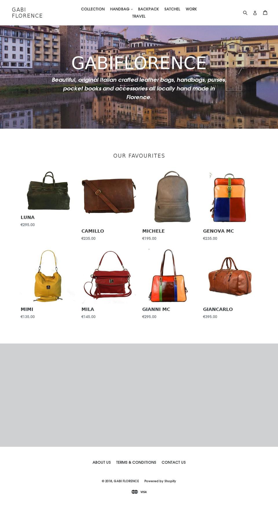 gabiflorence.com shopify website screenshot