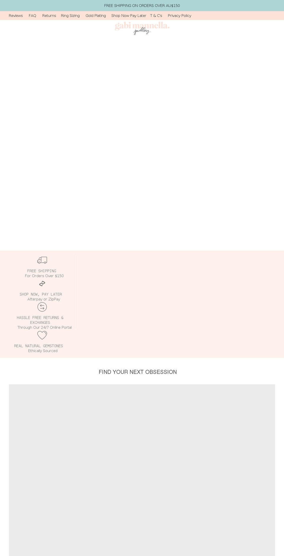 gabimannellajewellery.com.au shopify website screenshot