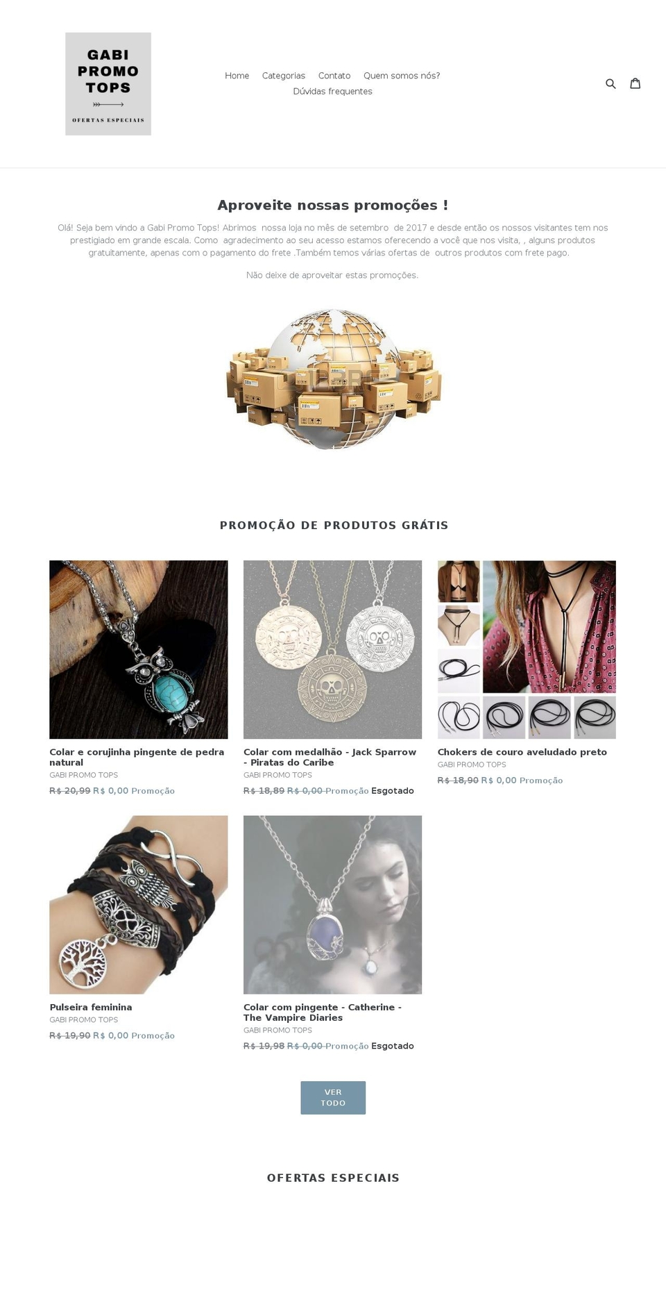 gabipromotops.com — Shopify storefront screenshot