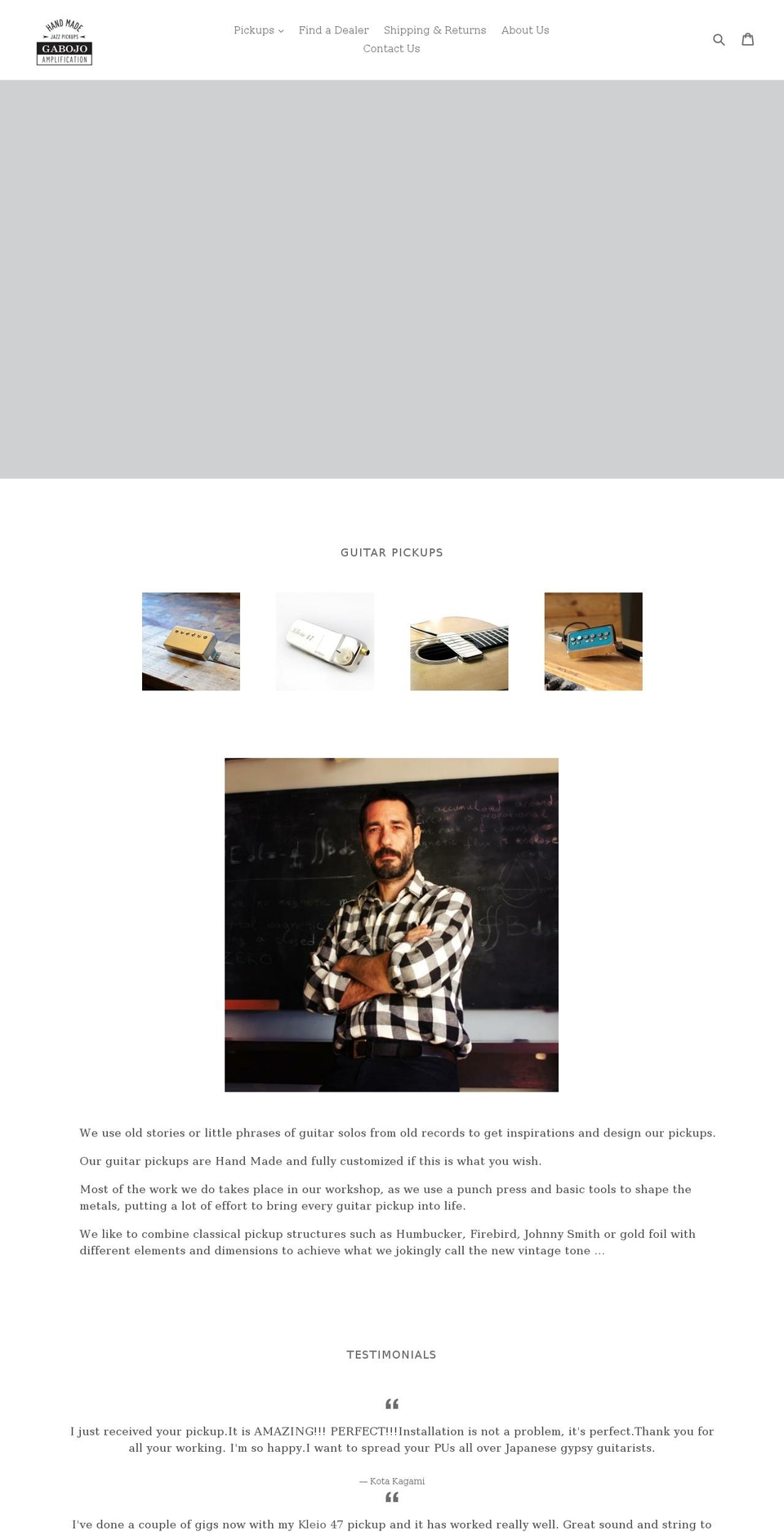 gabojo.com — Shopify storefront screenshot