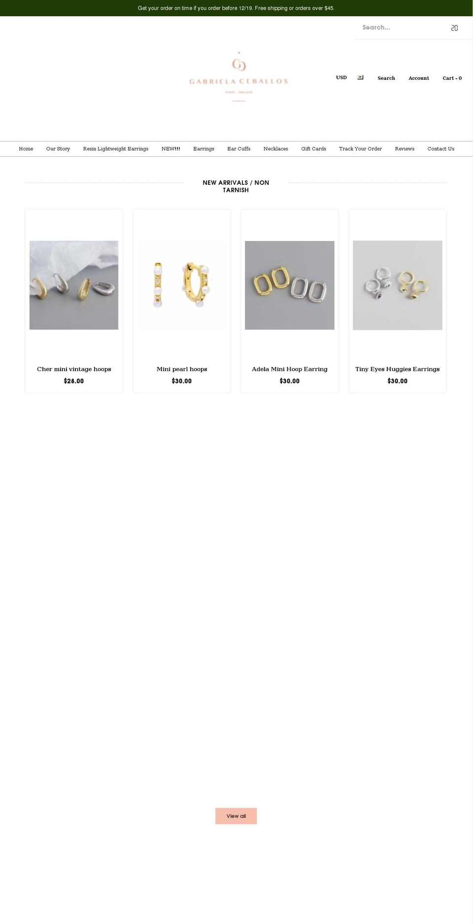 gabrielaceballos.com shopify website screenshot