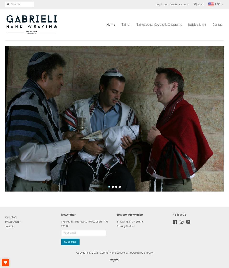 gabrielitallit.com shopify website screenshot