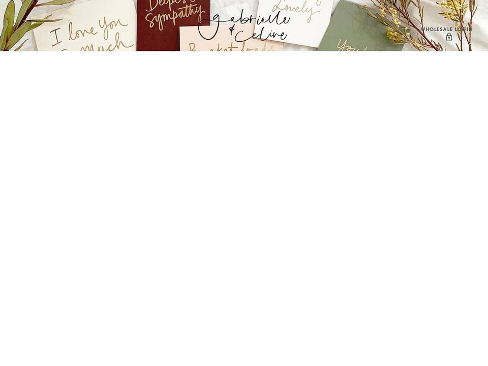 gabrielleandceline.com shopify website screenshot