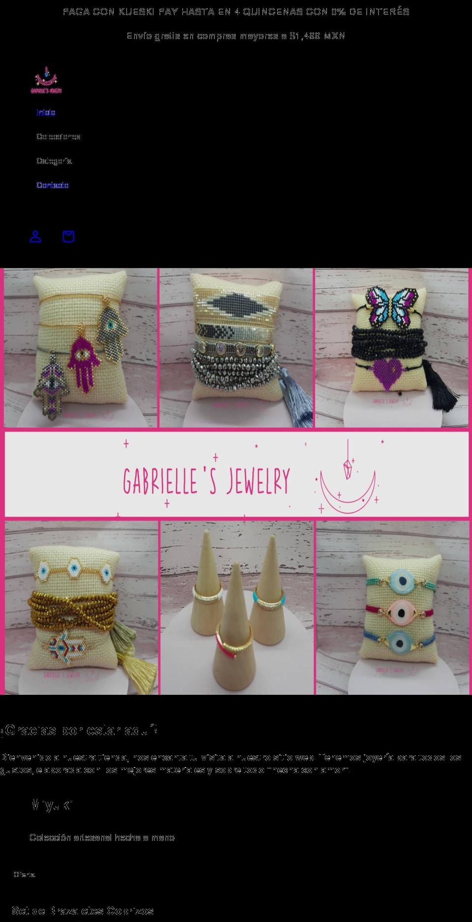 gabriellesjewelry.com shopify website screenshot