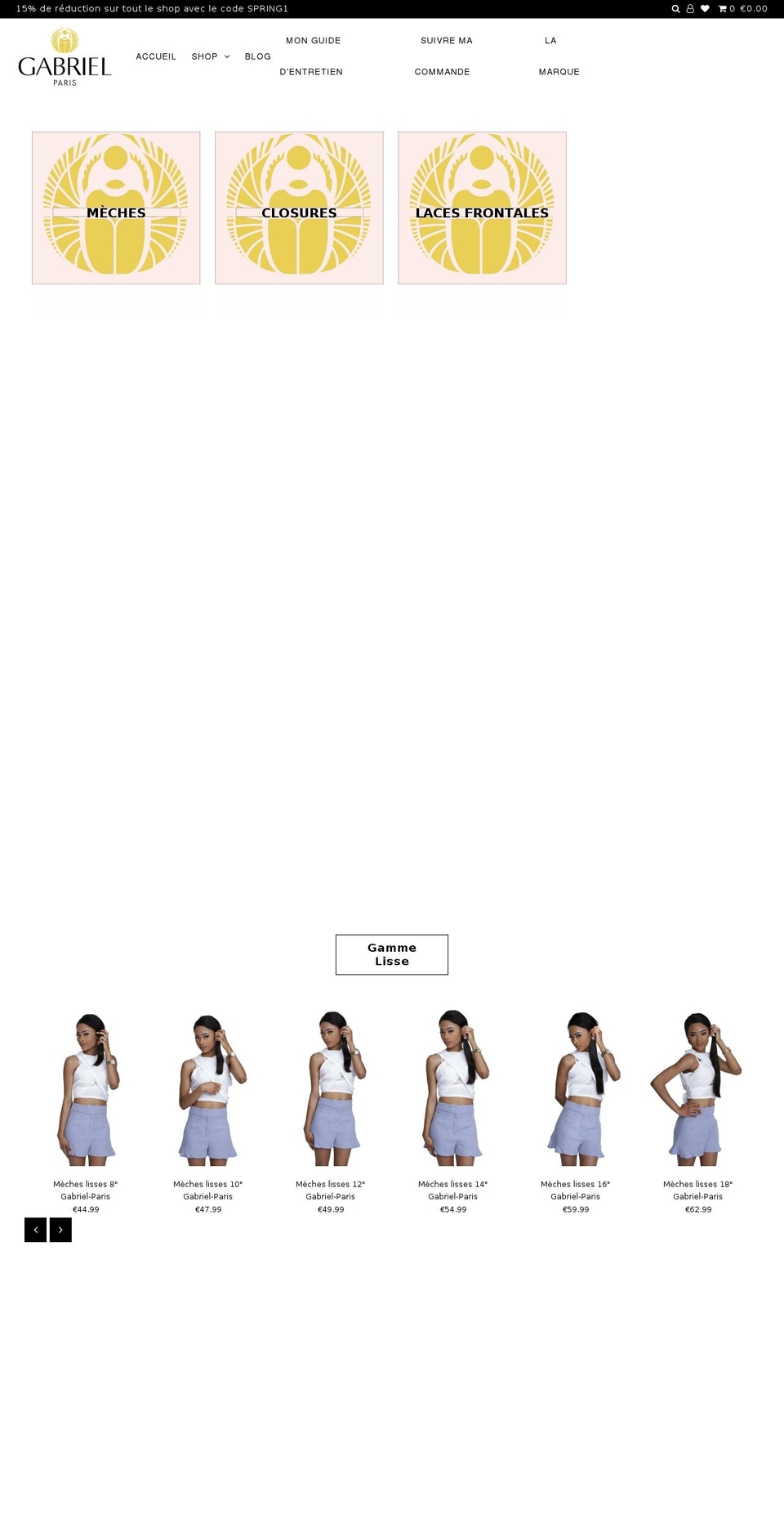 gabrielparis.net shopify website screenshot