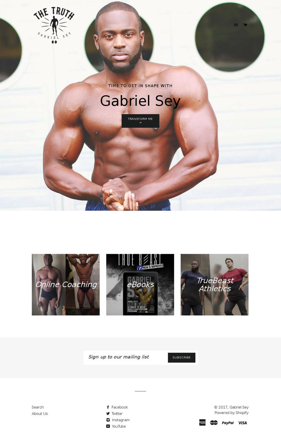 gabrielsey.com shopify website screenshot